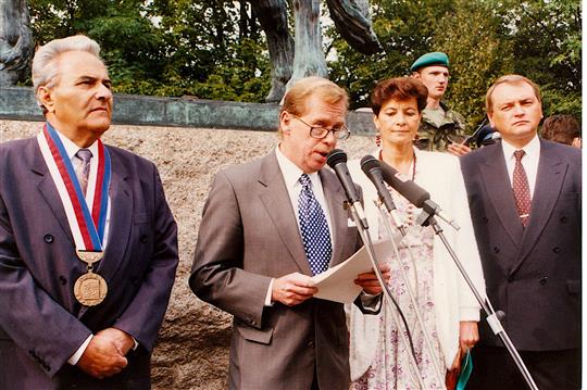 Projev Václava Havla v Přibyslavi v roce 1994